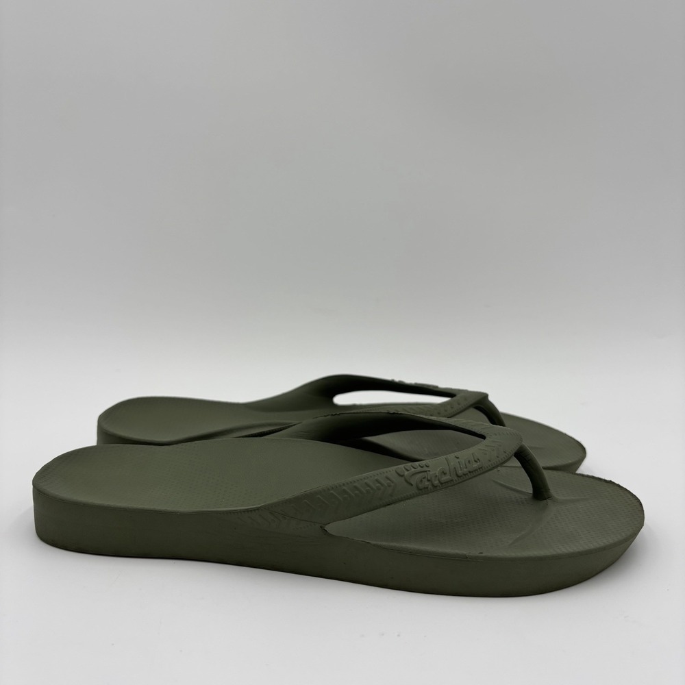 Archies Arch Support Flip Flops Sandals Green Women's 7 Comfort
